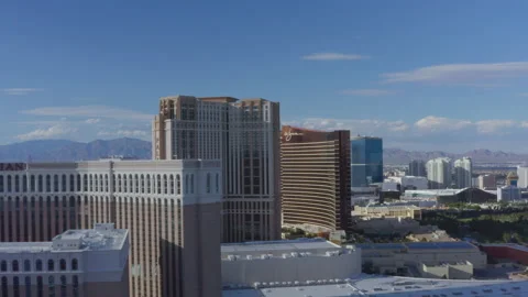 Aerial Video Passing Through the Highroller Ferris Wheel in Las Vegas Nevada Stock Footage 218413340