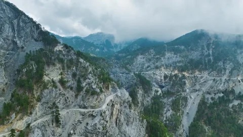 Aerial Video of Pine Trees Covering Mountain Slopes Stock Footage 330658703