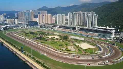 Aerial video of racecourse Vidéo 77166121