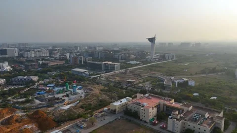 Aerial video of rapid developing area in india. Stock Footage 311519851