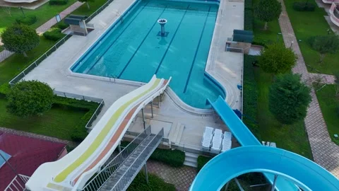 Aerial Video of Residential Complex Designed for Families Stock Footage 343605049