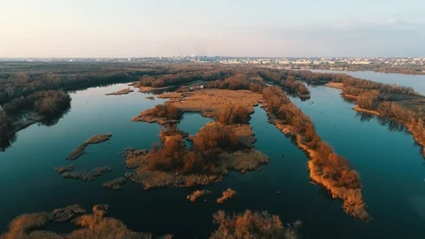 Aerial video, river 库存影片 104221531