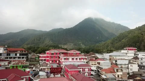 Aerial video of Sarangan, East Java, Indonesia Stock Footage 243717509