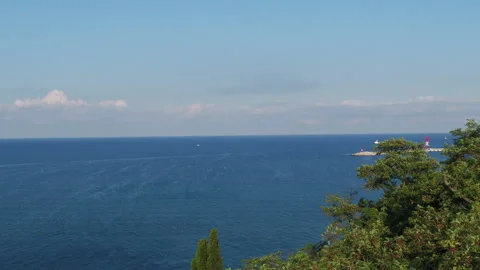 Aerial video of the sea bay. Stock Footage