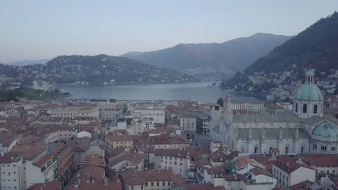 Aerial video shooting with drone on Como Stock Footage 115880254