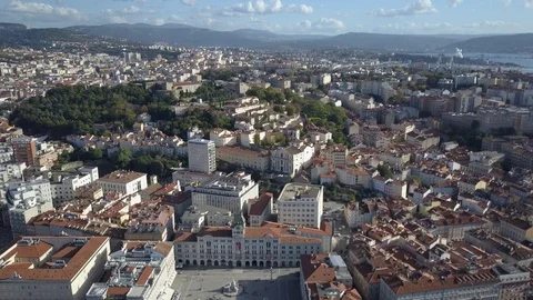Aerial video shooting with drone on Trieste Stock Footage 118748748