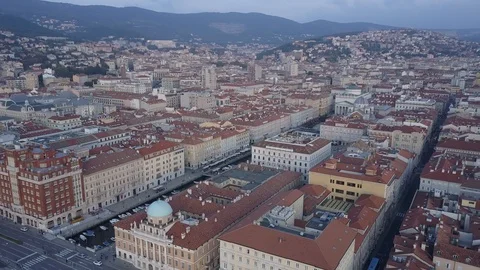 Aerial video shooting with drone on Trieste Stock Footage 118755345