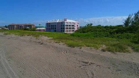 Aerial video Stuart Florida beach 4k 60p Stock Footage