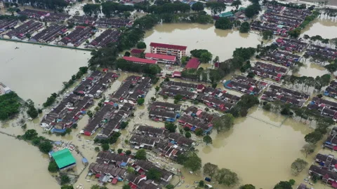 Aerial video of Taman Sri Muda was one o... | Stock Video | Pond5