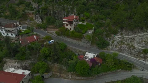 Aerial Video of Team Exercise by Running Fortress Hill Stock Footage 343235945