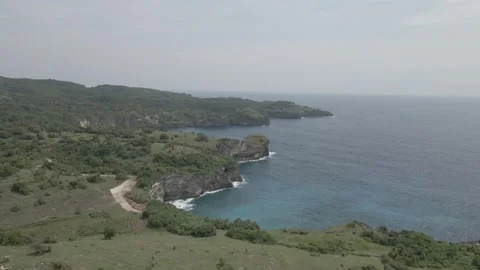 Aerial video view of one of the beaches in Bali, Indonesia Stock Footage 243740211