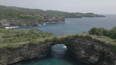 Aerial video view of one of the beaches in Bali, Indonesia Stock Footage 243744945
