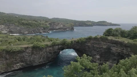 Aerial video view of one of the beaches in Bali, Indonesia Stock Footage 243745036