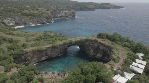 Aerial video view of one of the beaches in Bali, Indonesia Stock Footage 243745116