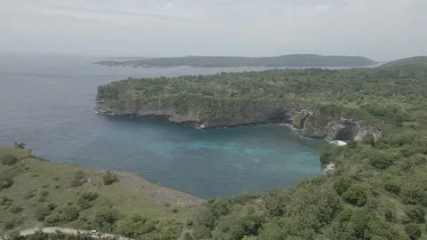 Aerial video view of one of the beaches in Bali, Indonesia Stock Footage 243745490