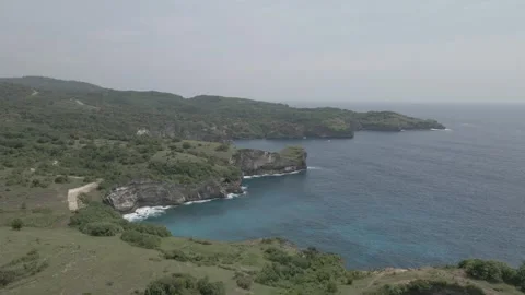 Aerial video view of one of the beaches in Bali, Indonesia Stock Footage 243745702
