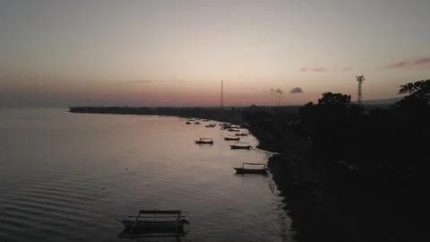 Aerial video view of one of the beaches in Bali, Indonesia Stock Footage 243745870
