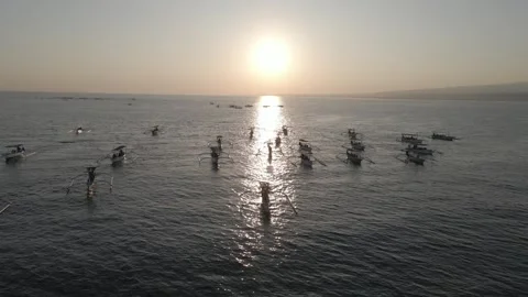 Aerial video view of one of the beaches in Bali, Indonesia Stock Footage 243747283