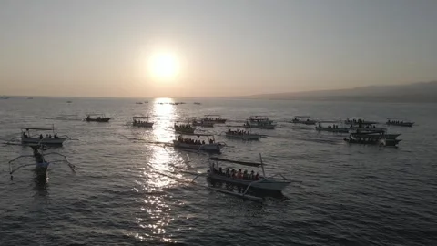 Aerial video view of one of the beaches in Bali, Indonesia Stock Footage 243747730