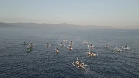 Aerial video view of one of the beaches in Bali, Indonesia Stock Footage 243748622