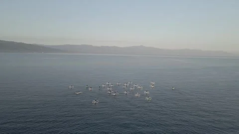 Aerial video view of one of the beaches in Bali, Indonesia Stock Footage 243749149