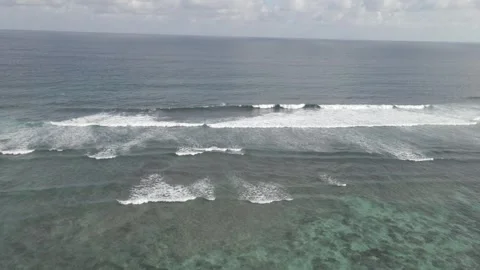 Aerial video view of one of the beaches in Bali, Indonesia Stock Footage 243750436