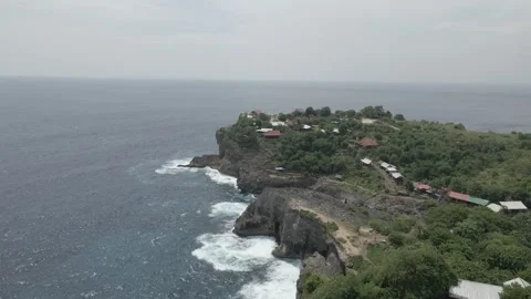 Aerial video view of one of the beaches in Bali, Indonesia Stock Footage 243758992