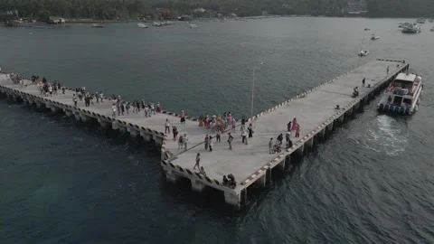 Aerial video view of one of the beaches in Bali, Indonesia Video stock 243759102