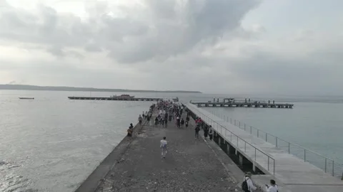 Aerial video view of one of the beaches in Bali, Indonesia Video stock 243759225