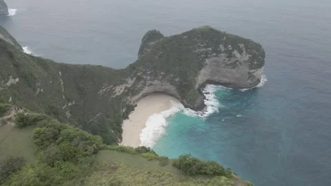 Aerial video view of one of the beaches in Bali, Indonesia Stock Footage 243760448