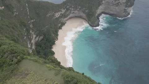 Aerial video view of one of the beaches in Bali, Indonesia Stock Footage 243760735