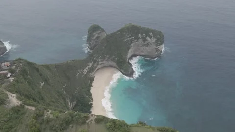 Aerial video view of one of the beaches in Bali, Indonesia Stock Footage 243764095