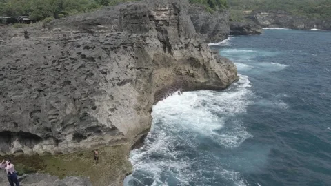Aerial video view of one of the beaches in Bali, Indonesia Stock Footage 243764645