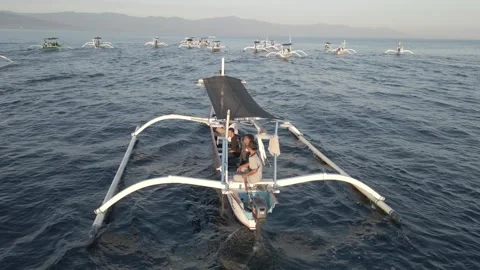 Aerial video view of one of the beaches in Bali, Indonesia Stock Footage 243765070