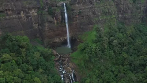 Aerial Video Of Waterfalls In West Java Video stock 263035957