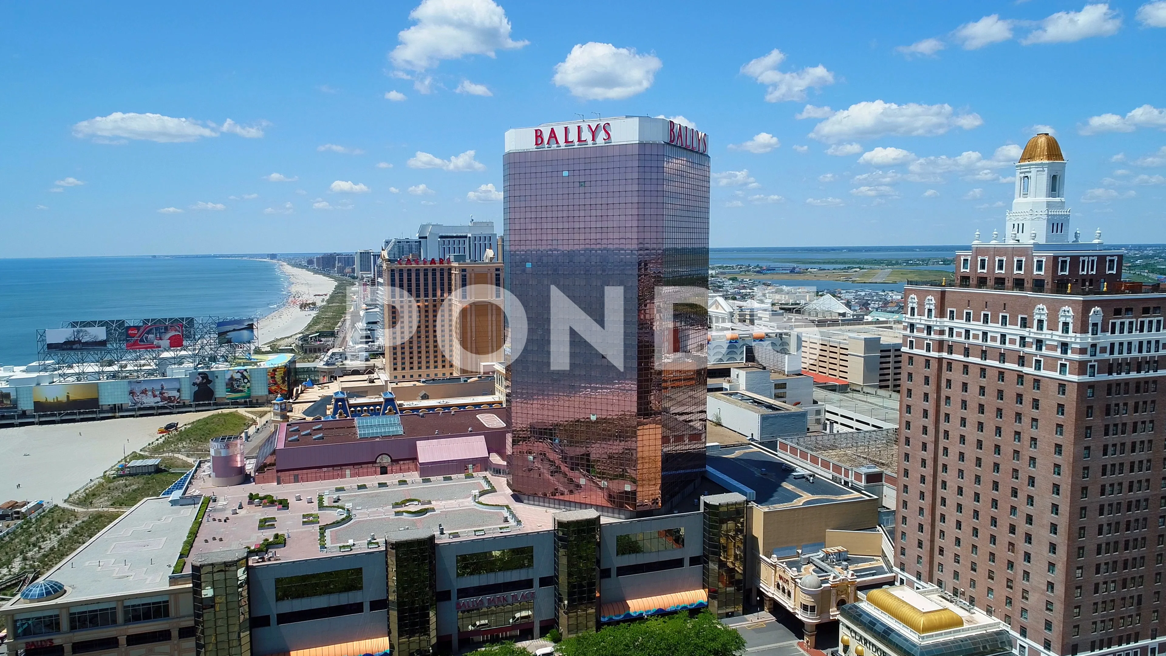 Aerial video welcome to Atlantic City NJ, USA