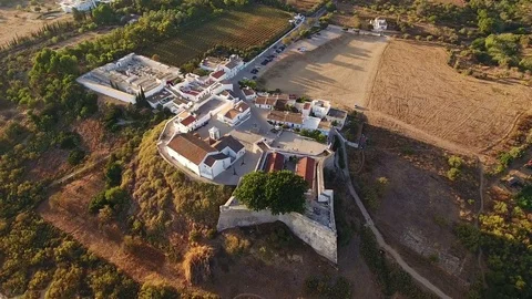 Aerial. Videography from drones, villages Cacela Velha. Tavira Stock Footage
