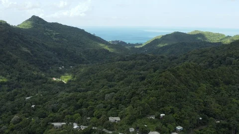 Aerial view 2 from the inside of Grenada Stock Footage 127649554