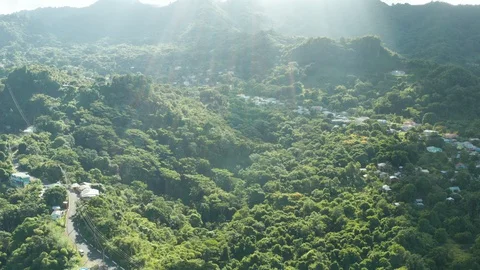 Aerial view 3 from the inside of Grenada 動画素材 127677408