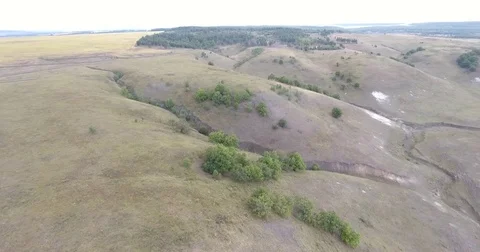 Aerial View. 4К Flight over the beautiful hills of the forest Stockbeeldmateriaal 73506749