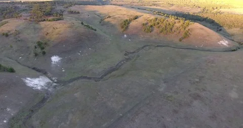 Aerial View. 4К Flight over the beautiful hills Stock Footage 73872916