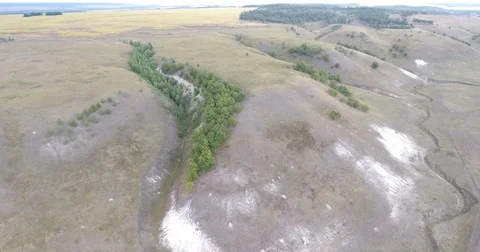 Aerial View. 4К Flight over the beautiful hills Stock Footage 73984608