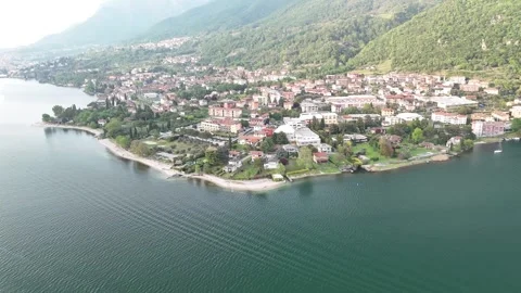 Aerial View of Abbadia on Lake Como 库存影片 333320274