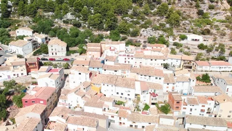 Aerial view of Abdet small village and Guadalest Valley in Alicante, Spain Video stock 123729216