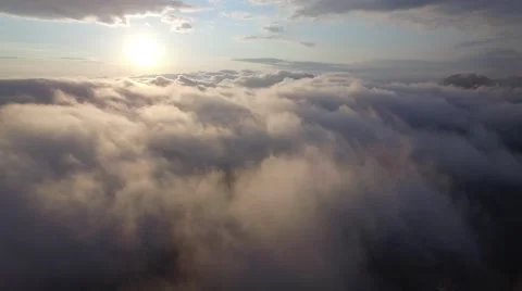 Aerial view above the clouds 库存影片 63474879
