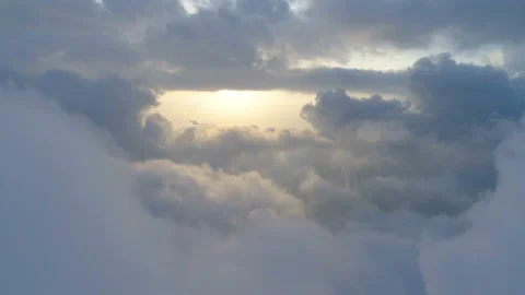 Aerial view above the clouds Stock Footage 104716265