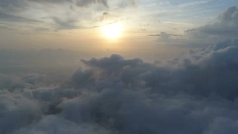 Aerial view above the clouds Stockbeeldmateriaal 104716867