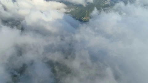 Aerial view above the clouds Stock Footage 131822778
