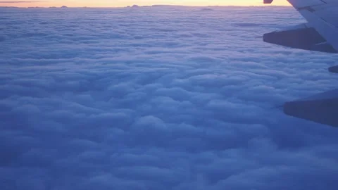 Aerial view above the clouds Stock Footage 151233748