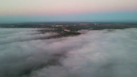 Aerial View Above Clouds Over Niagara Region at 24fps Stock-Footage 313855359